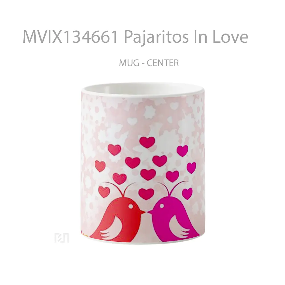 Mug Pajaritos In Love Gelas Keramik Unik