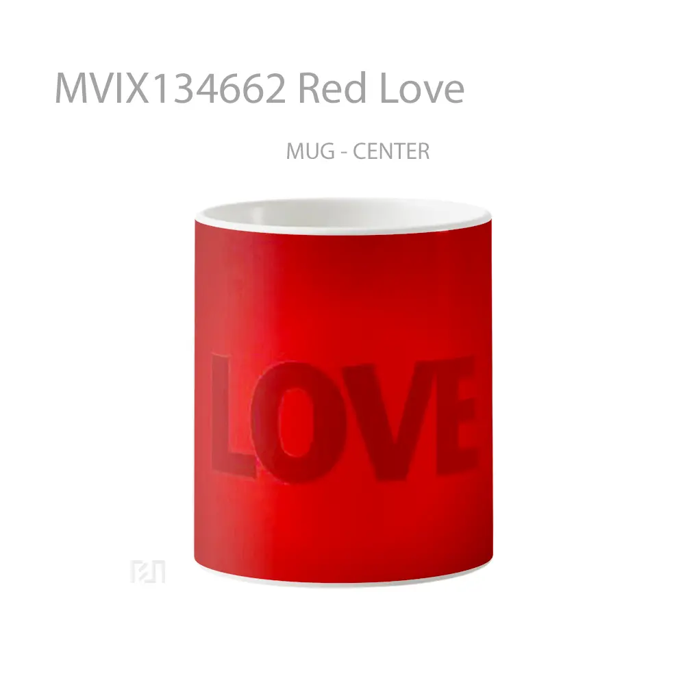Mug Red Love Gelas Keramik Unik