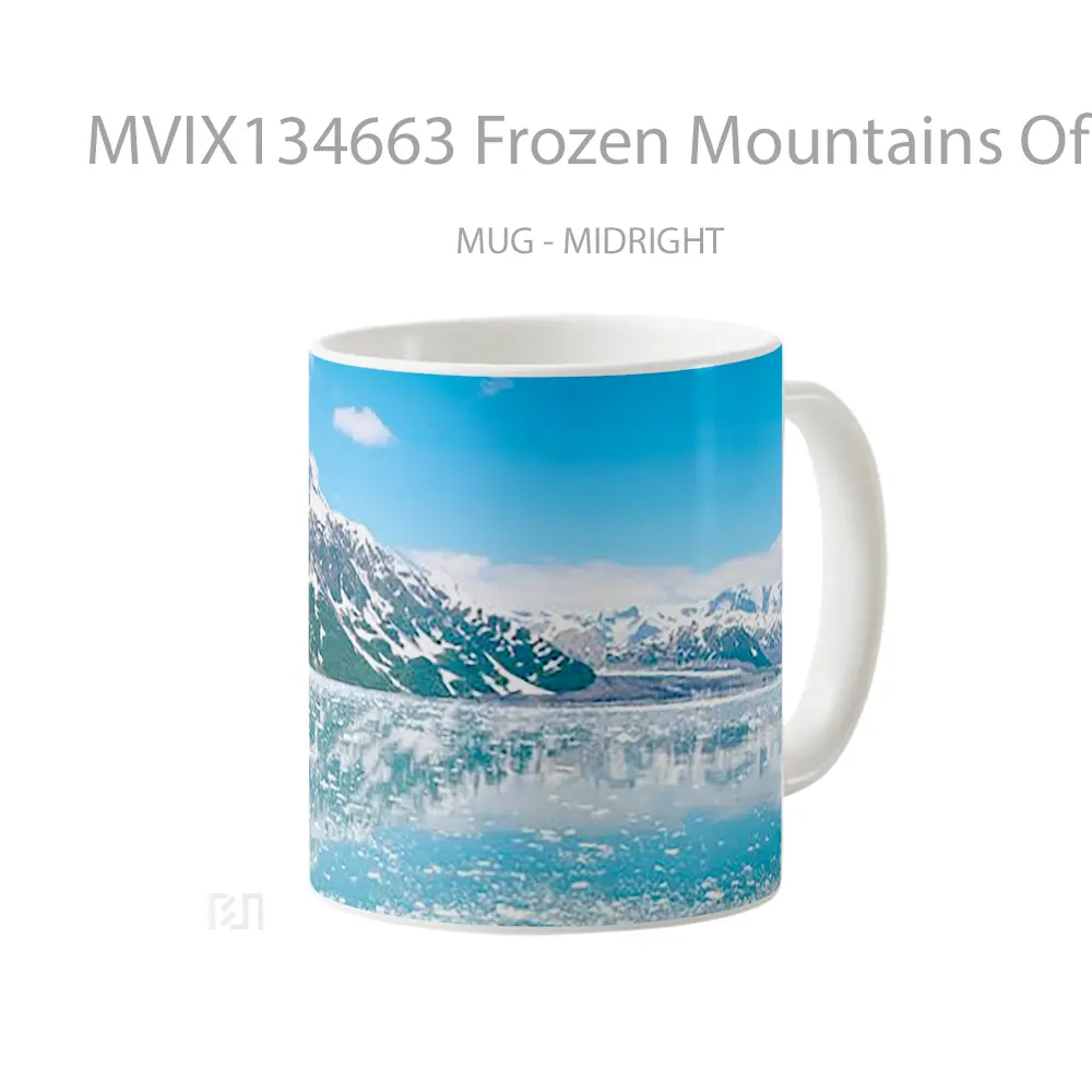 Mug Frozen Mountains Of Alaska Gelas Pemandangan Alam - All-side / Desain