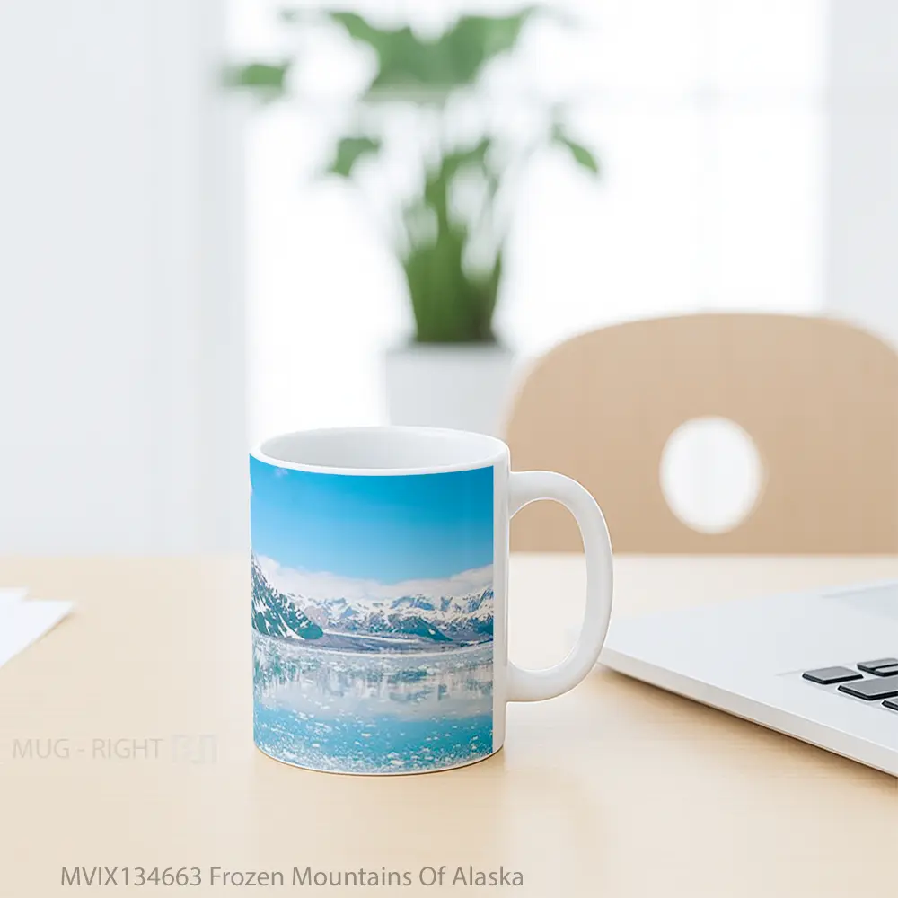 Mug Frozen Mountains Of Alaska Gelas Pemandangan Alam - All-side / Desain