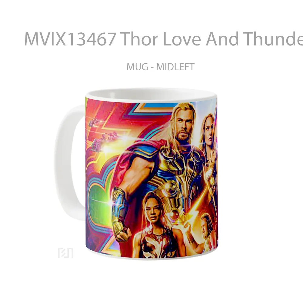 Mug Thor Love And Thunder Movie V2 Gelas Superhero - All-side / Desain