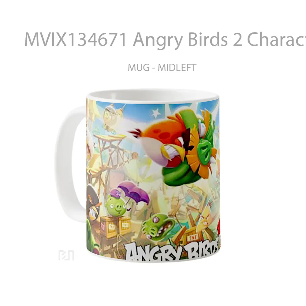 Mug Angry Birds 2 Characters Gelas Hewan Lucu - All-side / Desain