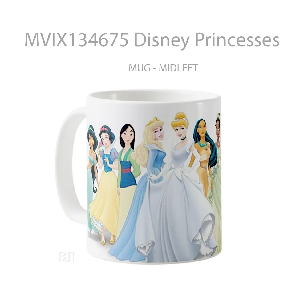 Mug Disney Princesses Gelas Kartun - All-side / Desain