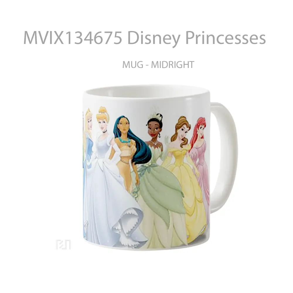 Mug Disney Princesses Gelas Kartun - All-side / Desain