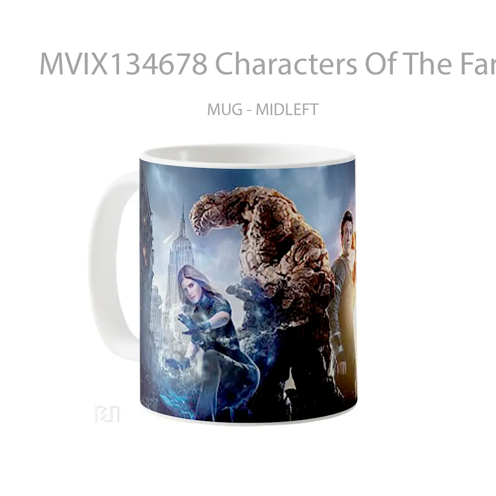 Mug Characters Of The Fantastic Four Gelas Keramik Unik - All-side / Desain