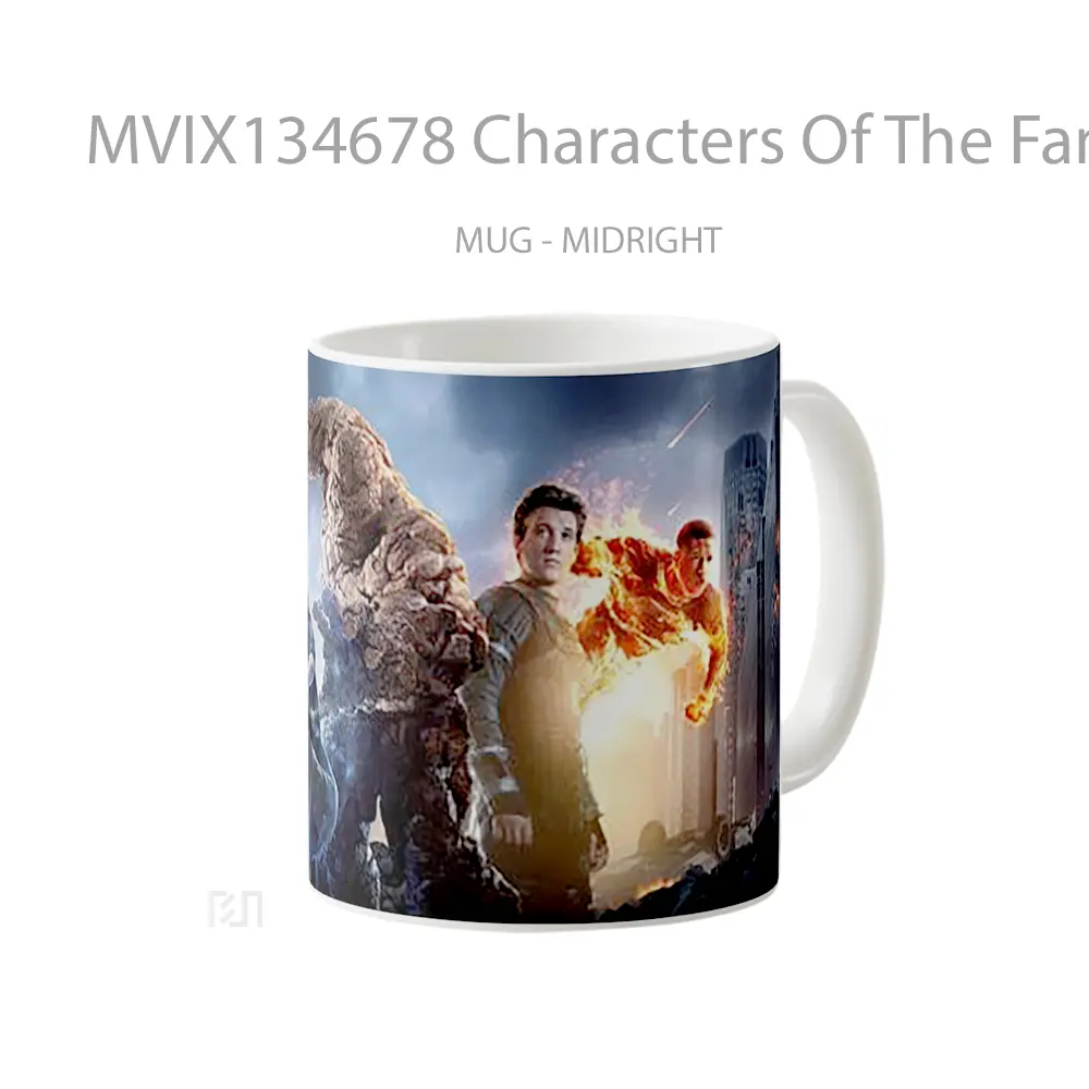 Mug Characters Of The Fantastic Four Gelas Keramik Unik - All-side / Desain