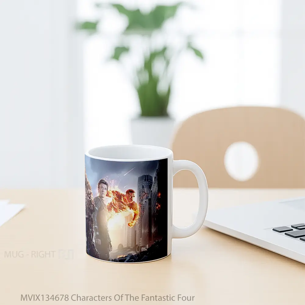 Mug Characters Of The Fantastic Four Gelas Keramik Unik - All-side / Desain