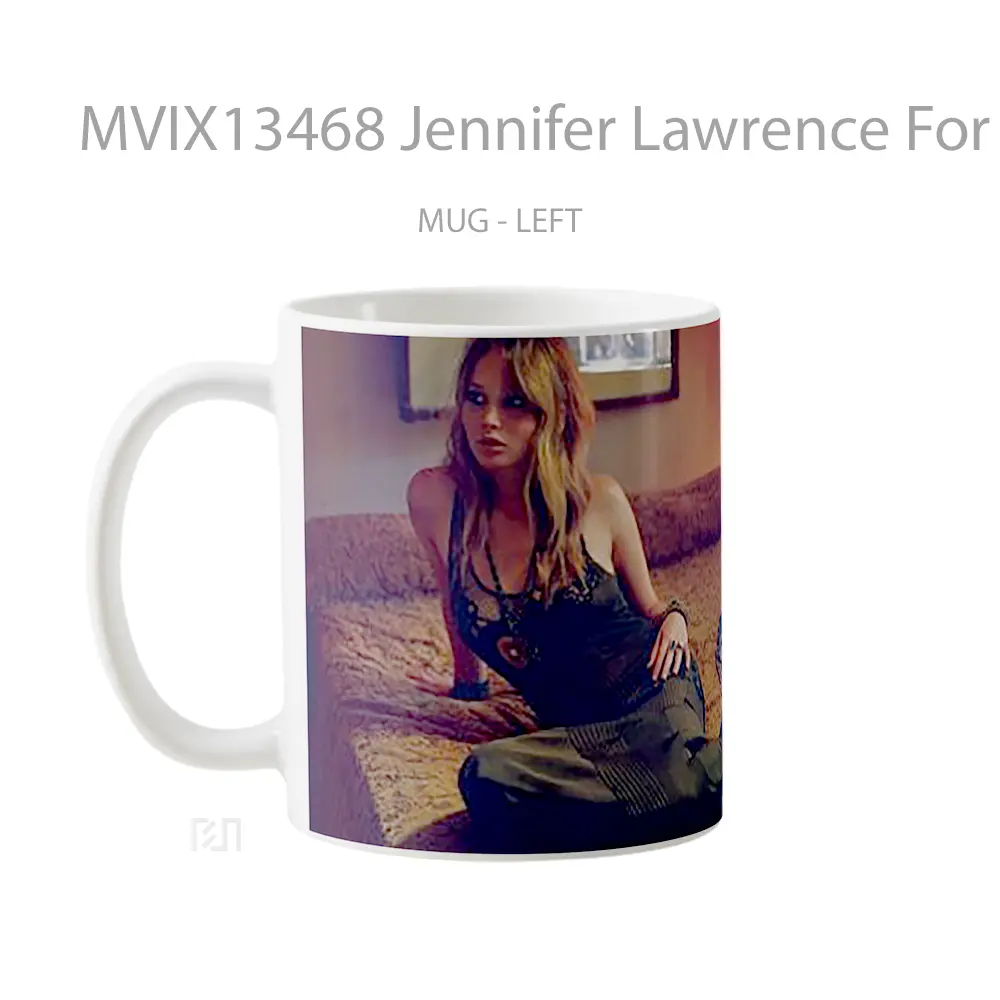Mug Jennifer Lawrence For Vogue Gelas Keramik Unik - All-side / Desain