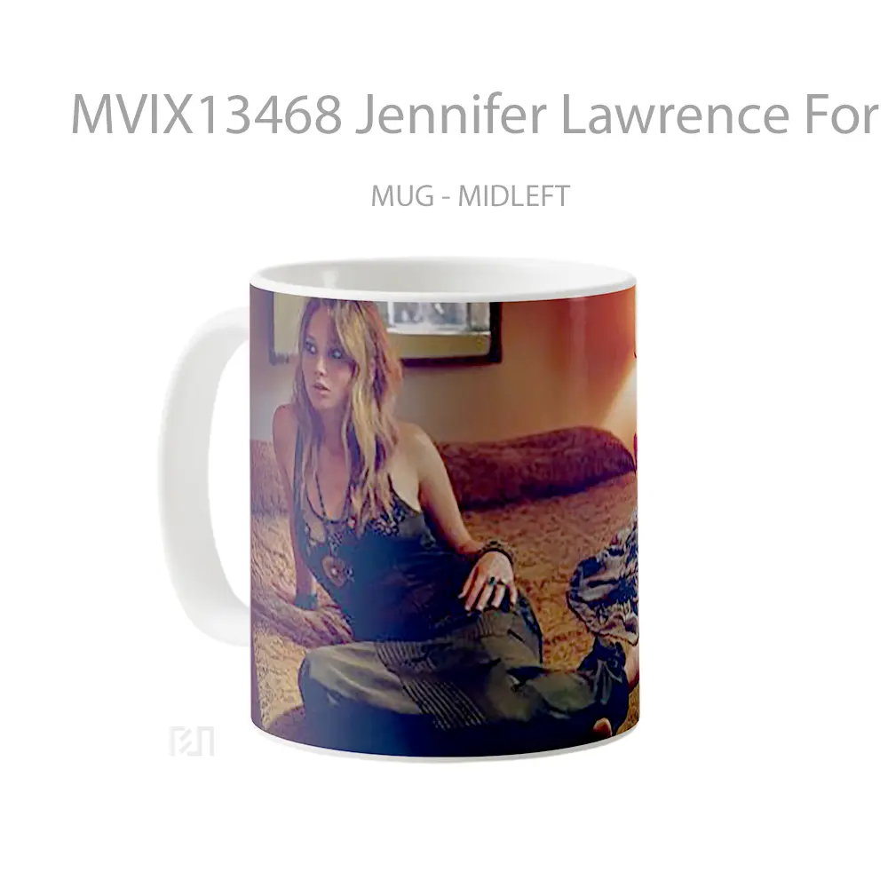 Mug Jennifer Lawrence For Vogue Gelas Keramik Unik - All-side / Desain