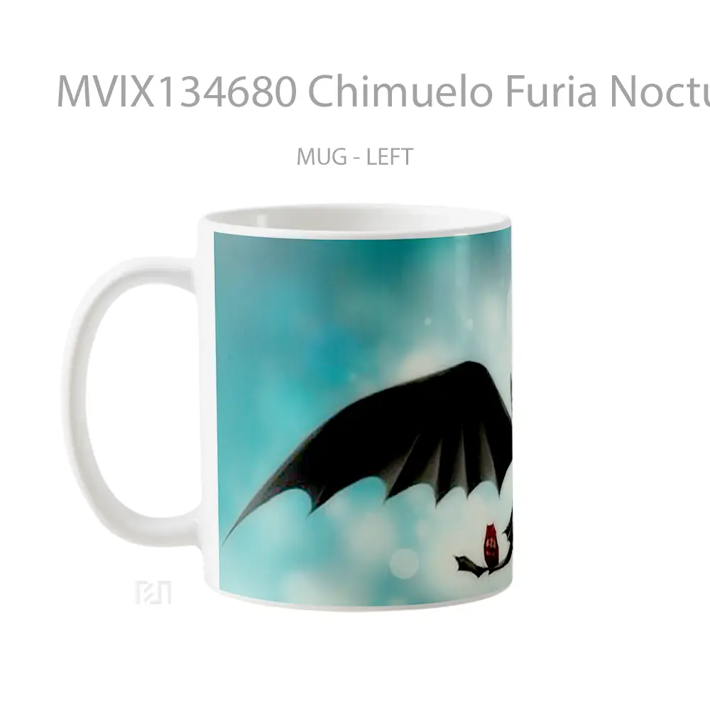 Mug Chimuelo Furia Nocturna Gelas Keramik Unik - All-side / Desain