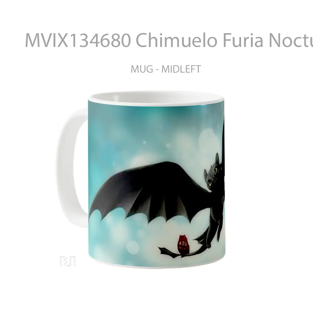 Mug Chimuelo Furia Nocturna Gelas Keramik Unik - All-side / Desain