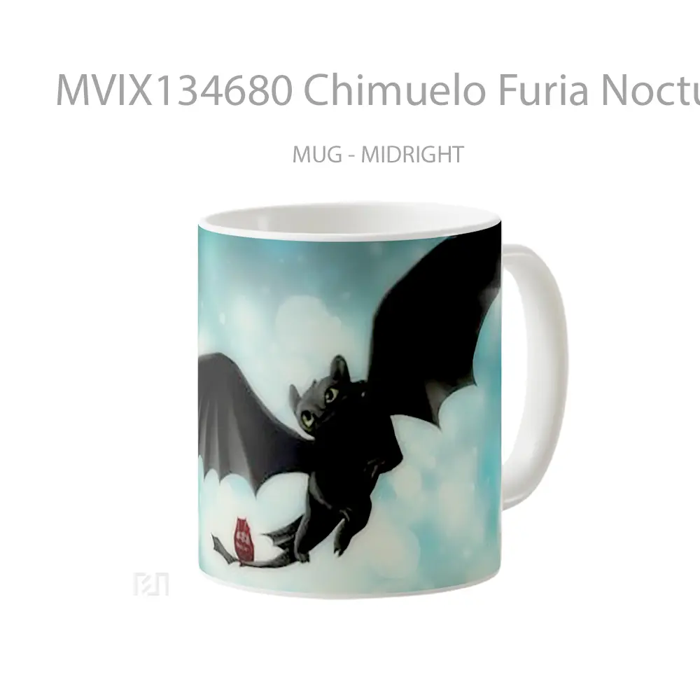 Mug Chimuelo Furia Nocturna Gelas Keramik Unik - All-side / Desain