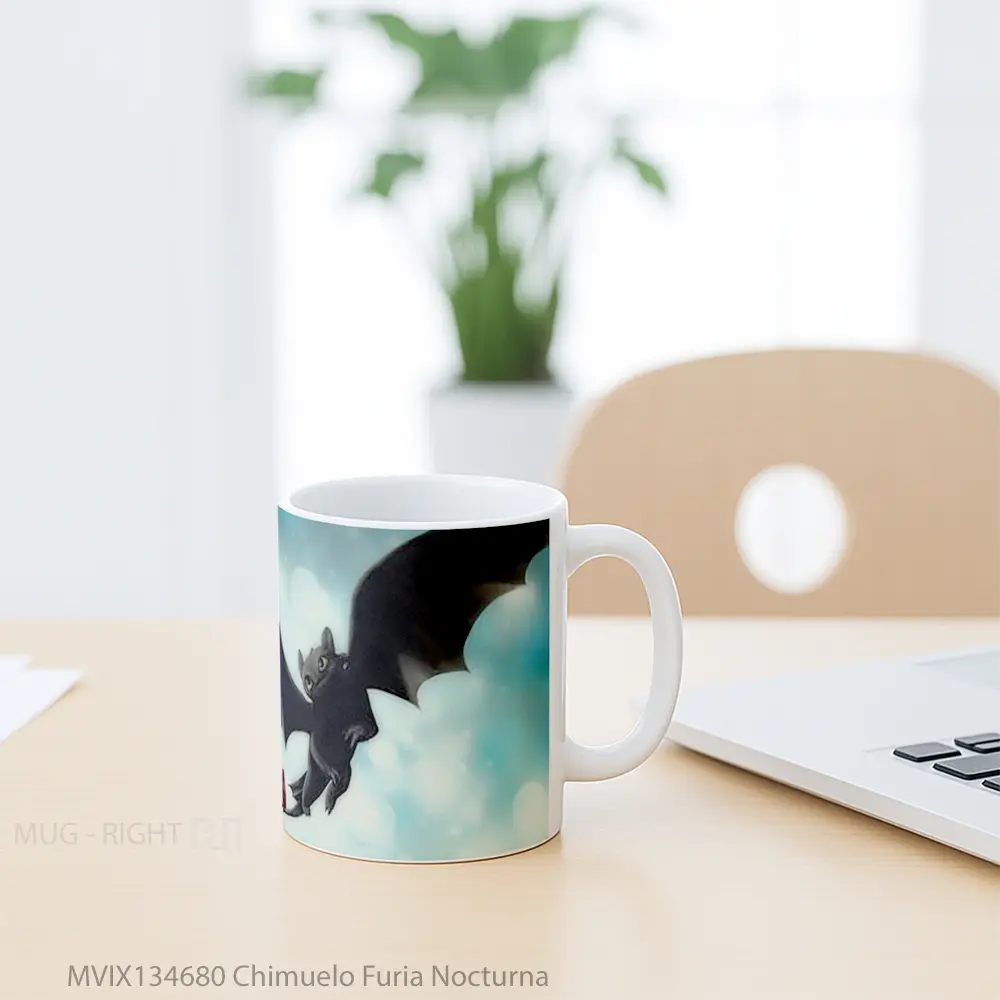 Mug Chimuelo Furia Nocturna Gelas Keramik Unik - All-side / Desain