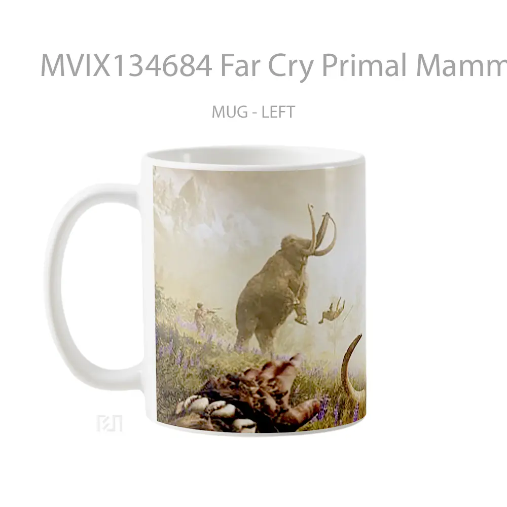 Mug Far Cry Primal Mammoth Hunt Gelas Keramik Unik - All-side / Desain