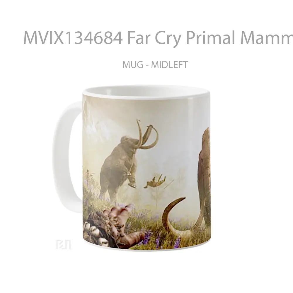 Mug Far Cry Primal Mammoth Hunt Gelas Keramik Unik - All-side / Desain