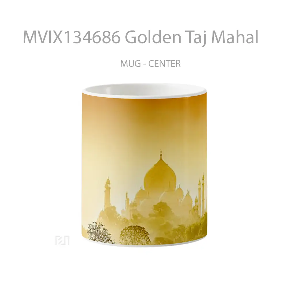 Mug Golden Taj Mahal Gelas Keramik Unik