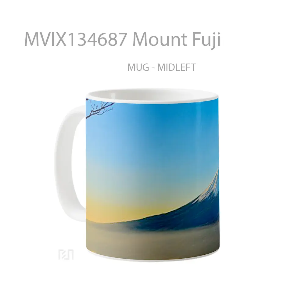 Mug Mount Fuji Gelas Keramik Unik - All-side / Desain