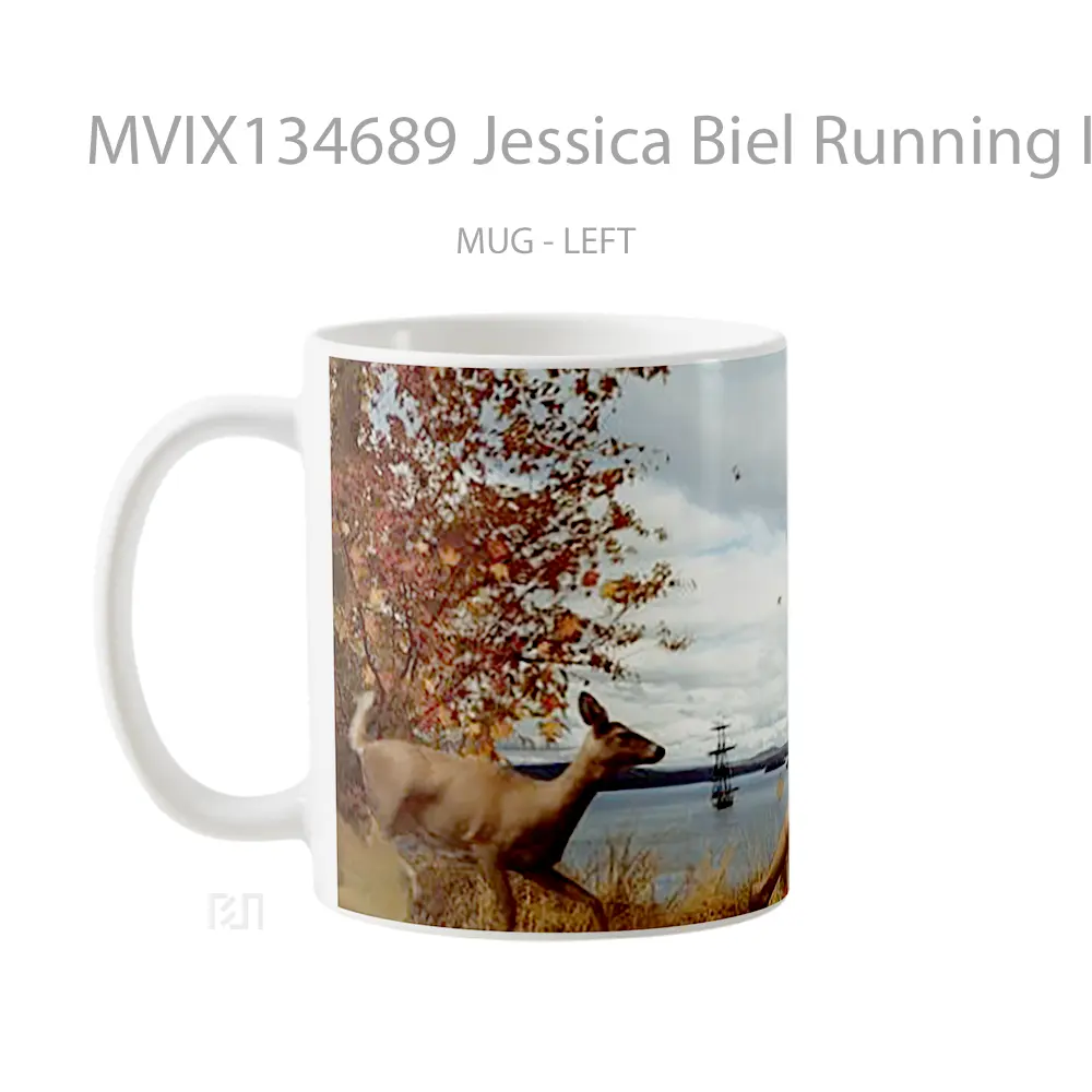 Mug Jessica Biel Running In The Woods Gelas Keramik Unik - All-side / Desain