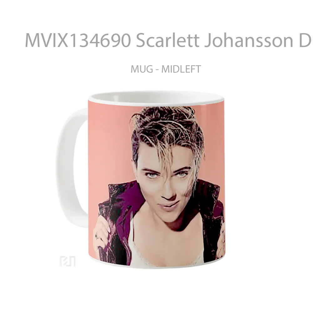 Mug Scarlett Johansson Disheveled Gelas Selebriti - All-side / Desain