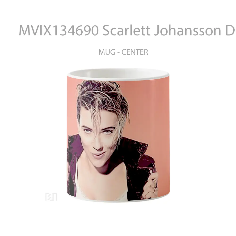 Mug Scarlett Johansson Disheveled Gelas Selebriti