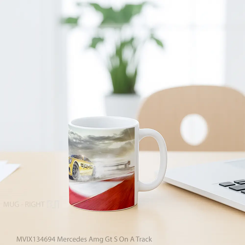 Mug Mercedes Amg Gt S On A Track Cangkir Mobil - All-side / Desain