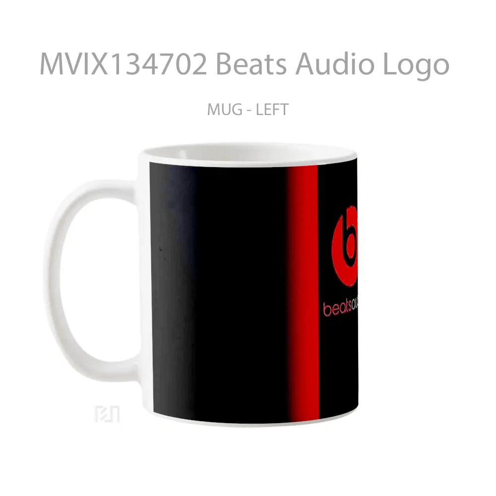 Mug Beats Audio Logo Gelas Keramik Unik - All-side / Desain
