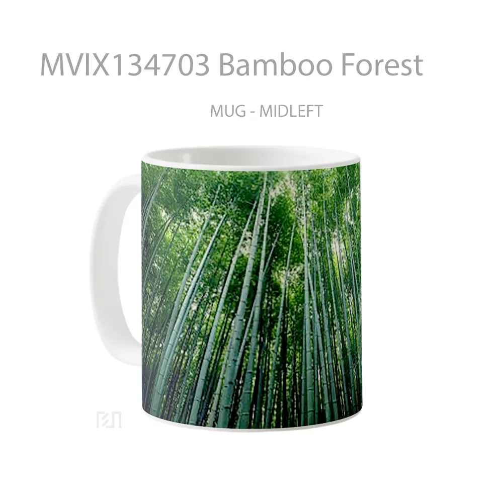 Mug Bamboo Forest Gelas Pemandangan Alam - All-side / Desain