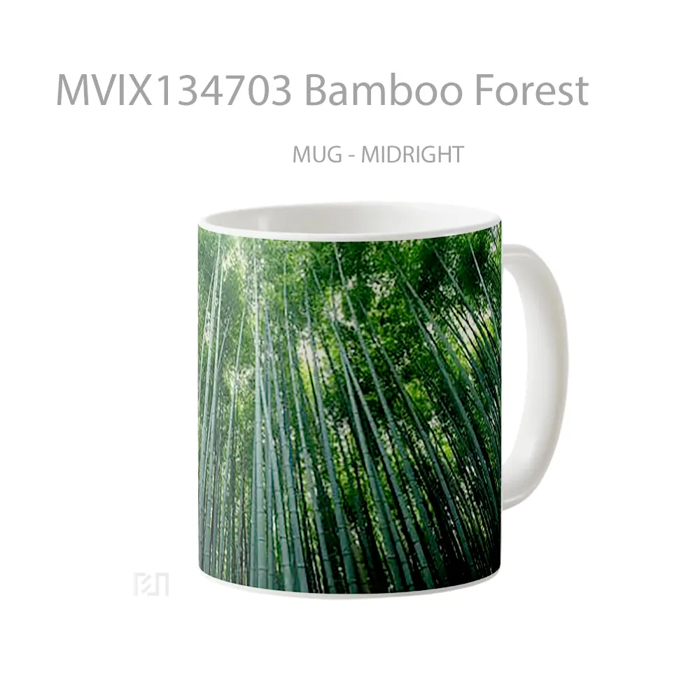 Mug Bamboo Forest Gelas Pemandangan Alam - All-side / Desain