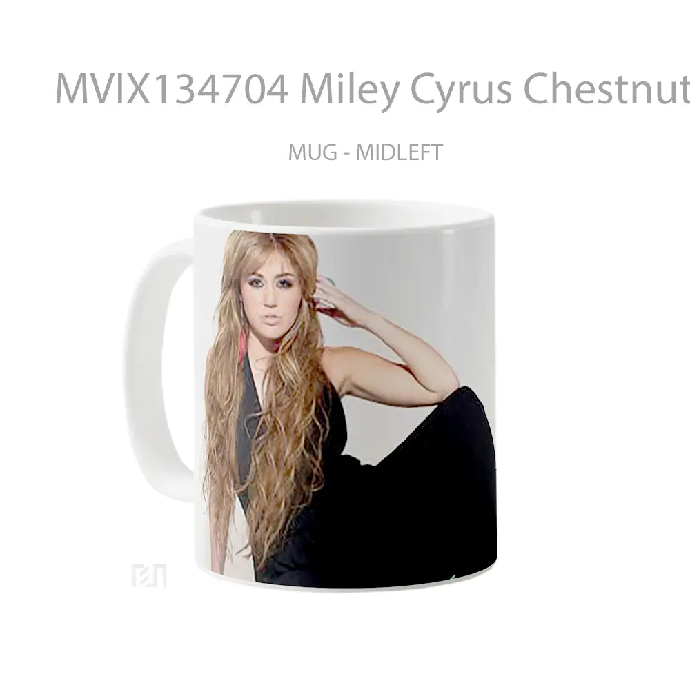 Mug Miley Cyrus Chestnut V2 Gelas Selebriti - All-side / Desain