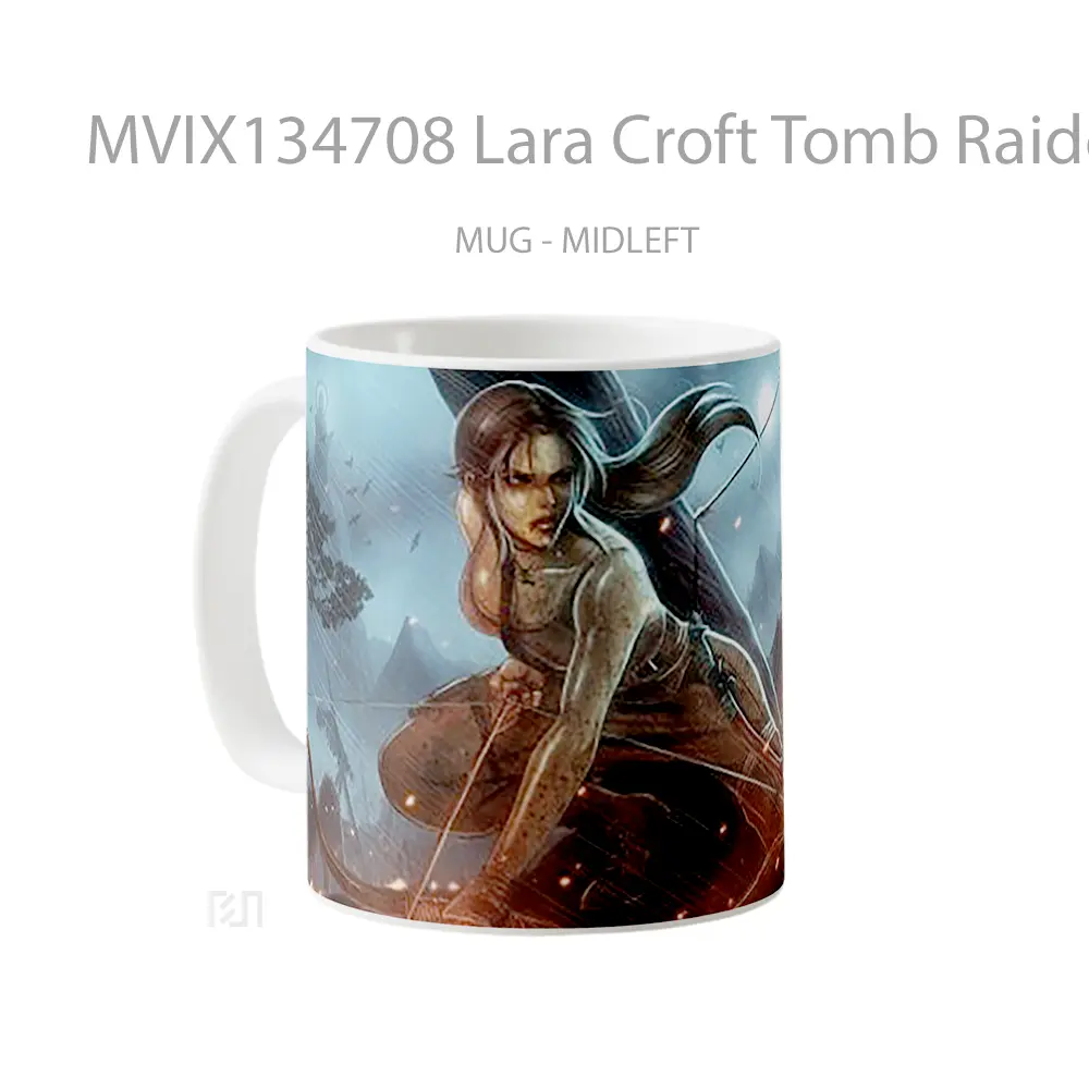 Mug Lara Croft Tomb Raider Reborn Gelas Keramik Unik - All-side / Desain