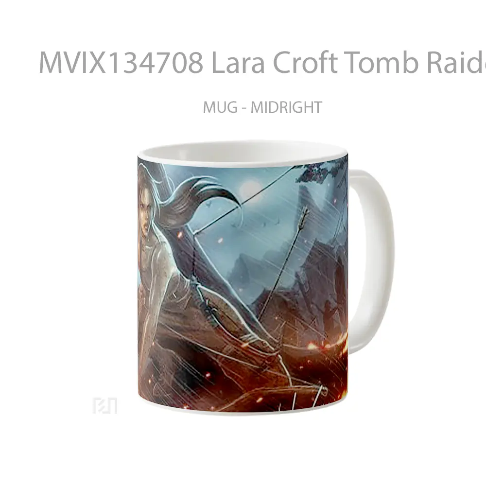 Mug Lara Croft Tomb Raider Reborn Gelas Keramik Unik - All-side / Desain