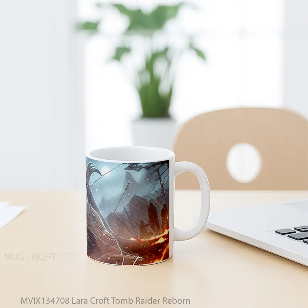 Mug Lara Croft Tomb Raider Reborn Gelas Keramik Unik - All-side / Desain