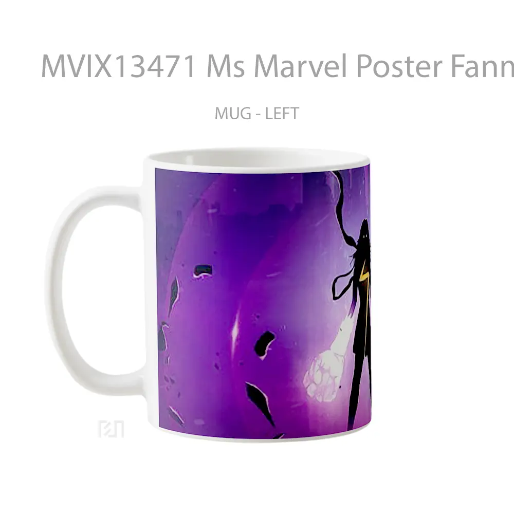 Mug Ms Marvel Poster Fanmade Gelas Superhero - All-side / Desain