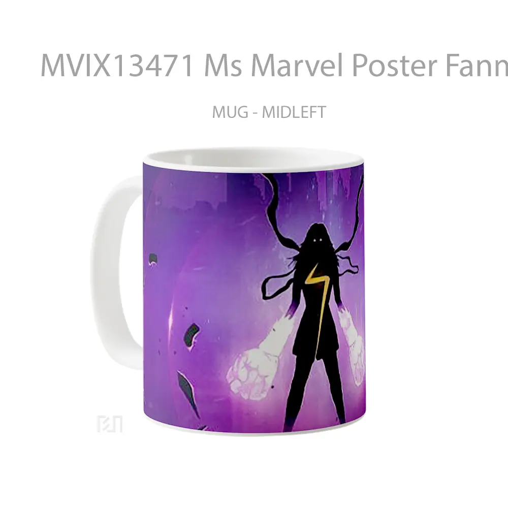 Mug Ms Marvel Poster Fanmade Gelas Superhero - All-side / Desain
