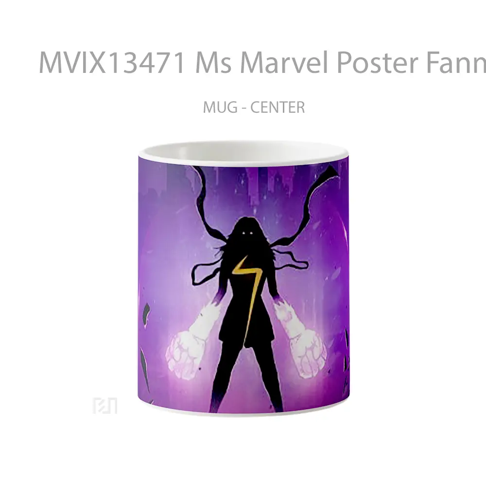 Mug Ms Marvel Poster Fanmade Gelas Superhero