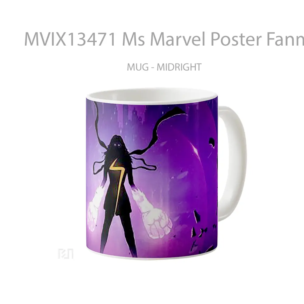Mug Ms Marvel Poster Fanmade Gelas Superhero - All-side / Desain