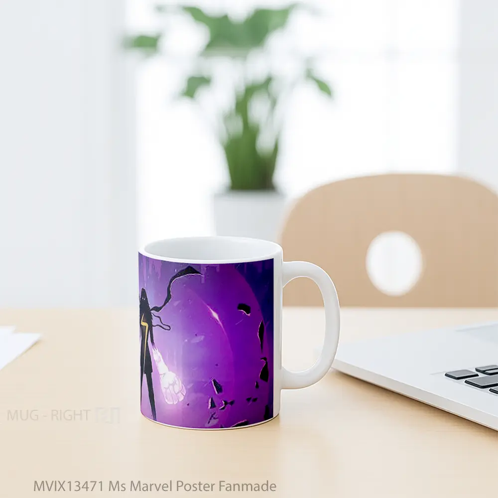 Mug Ms Marvel Poster Fanmade Gelas Superhero - All-side / Desain