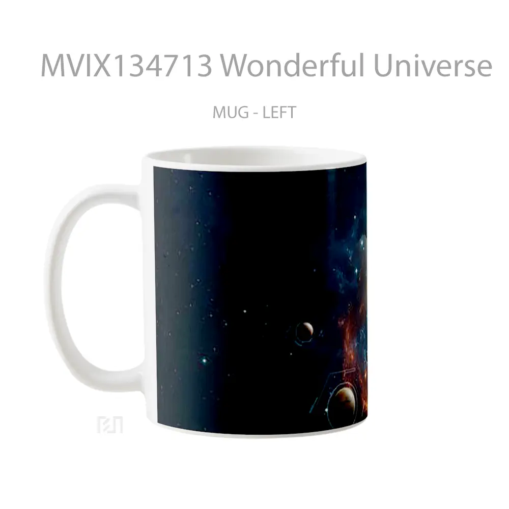 Mug Wonderful Universe Gelas Astronomi - All-side / Desain