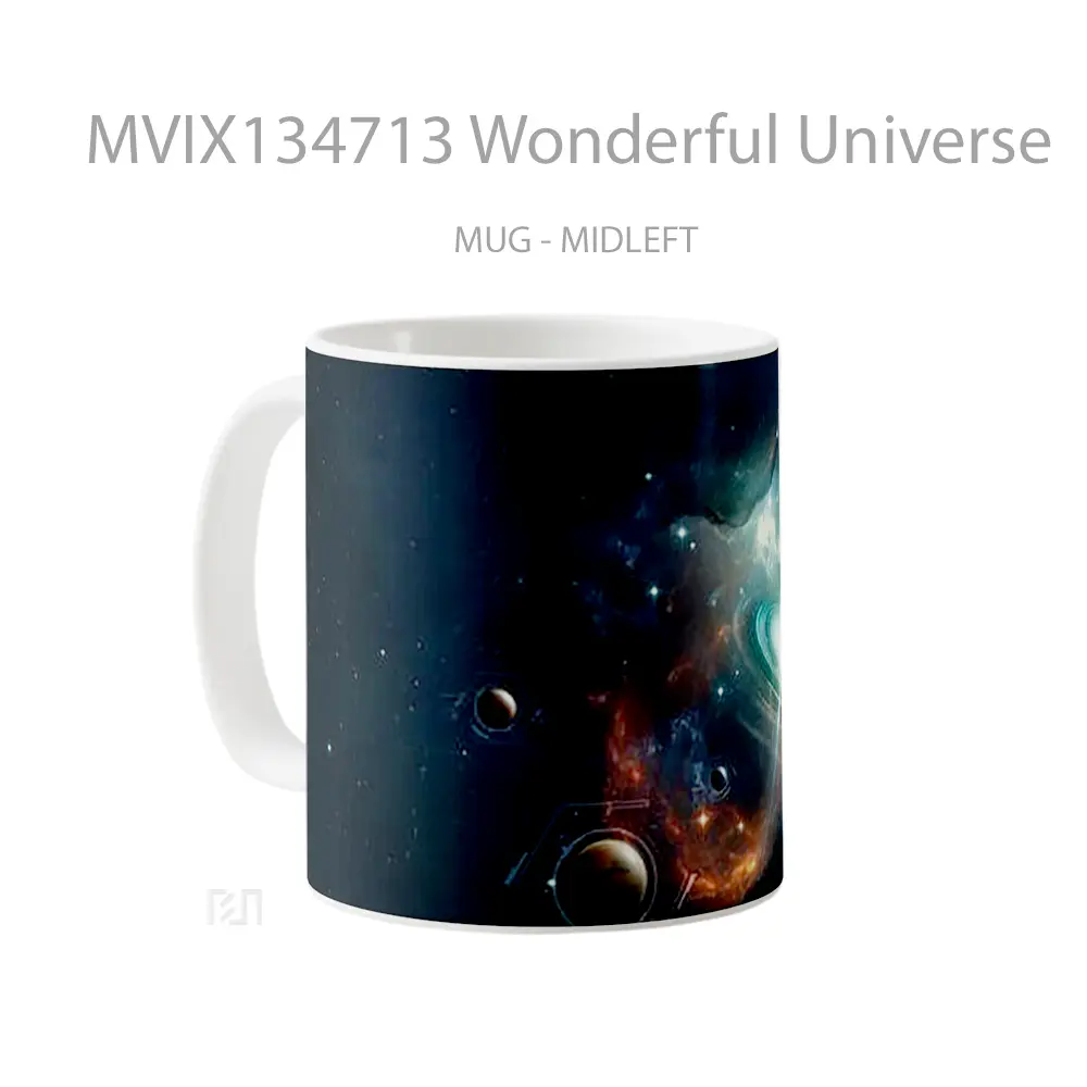 Mug Wonderful Universe Gelas Astronomi - All-side / Desain