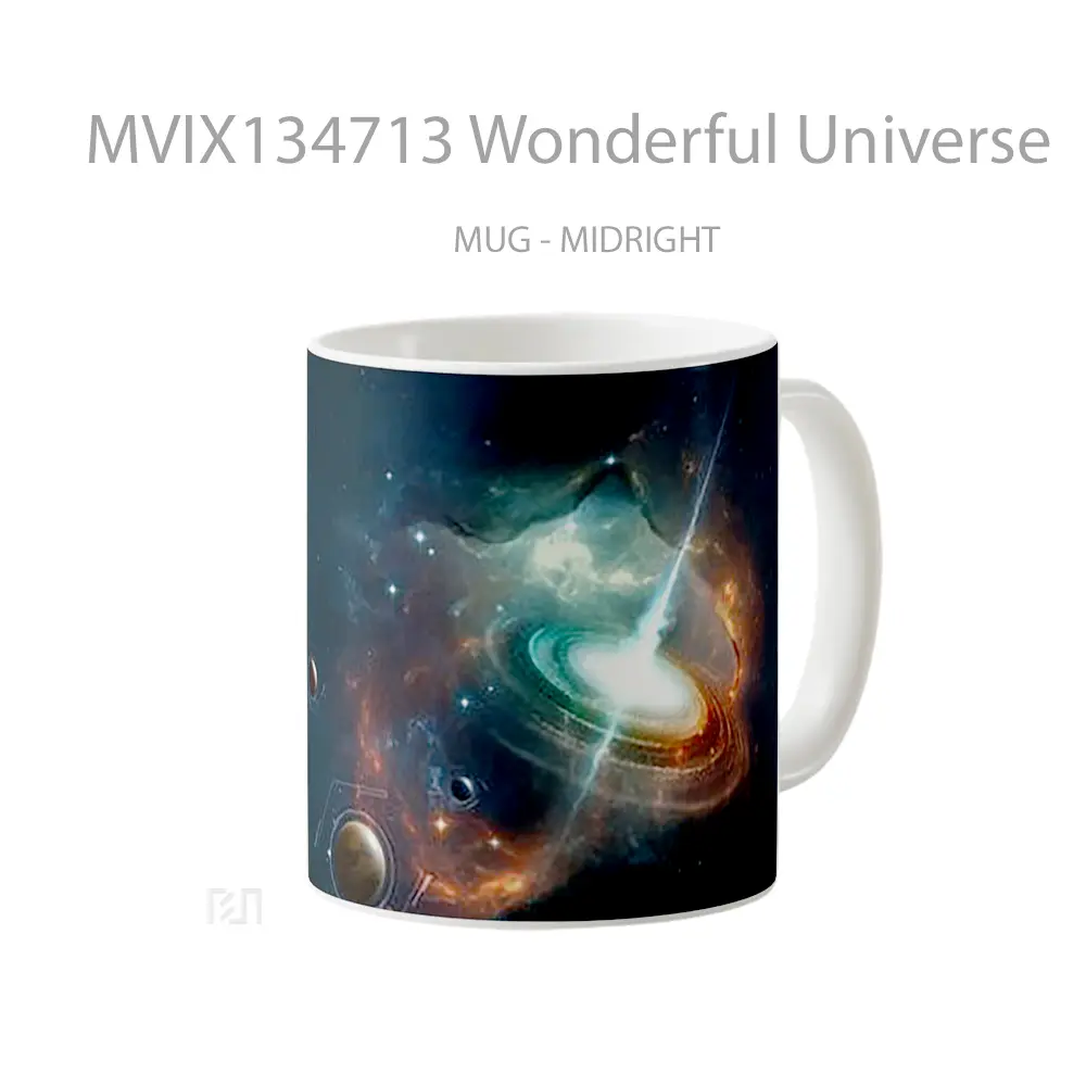 Mug Wonderful Universe Gelas Astronomi - All-side / Desain