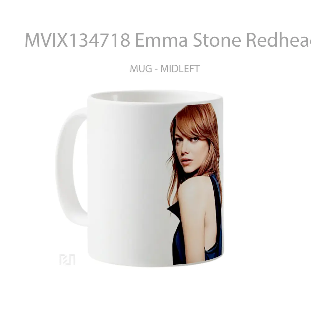 Mug Emma Stone Redhead Gelas Selebriti - All-side / Desain