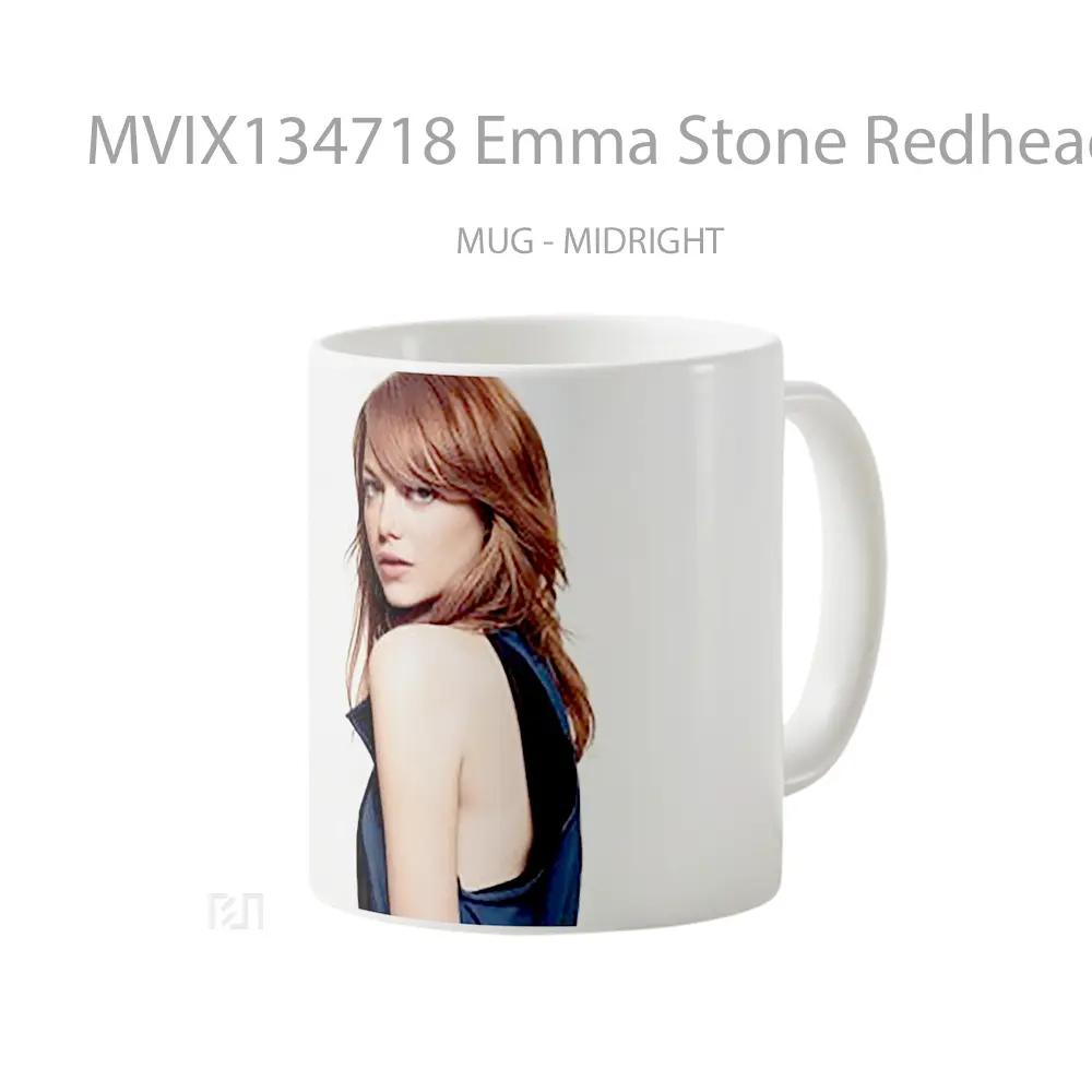 Mug Emma Stone Redhead Gelas Selebriti - All-side / Desain