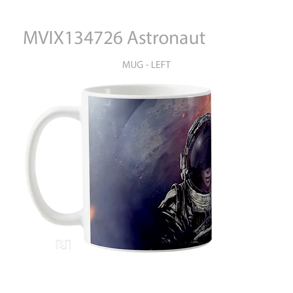 Mug Astronaut Gelas Astronomi - All-side / Desain