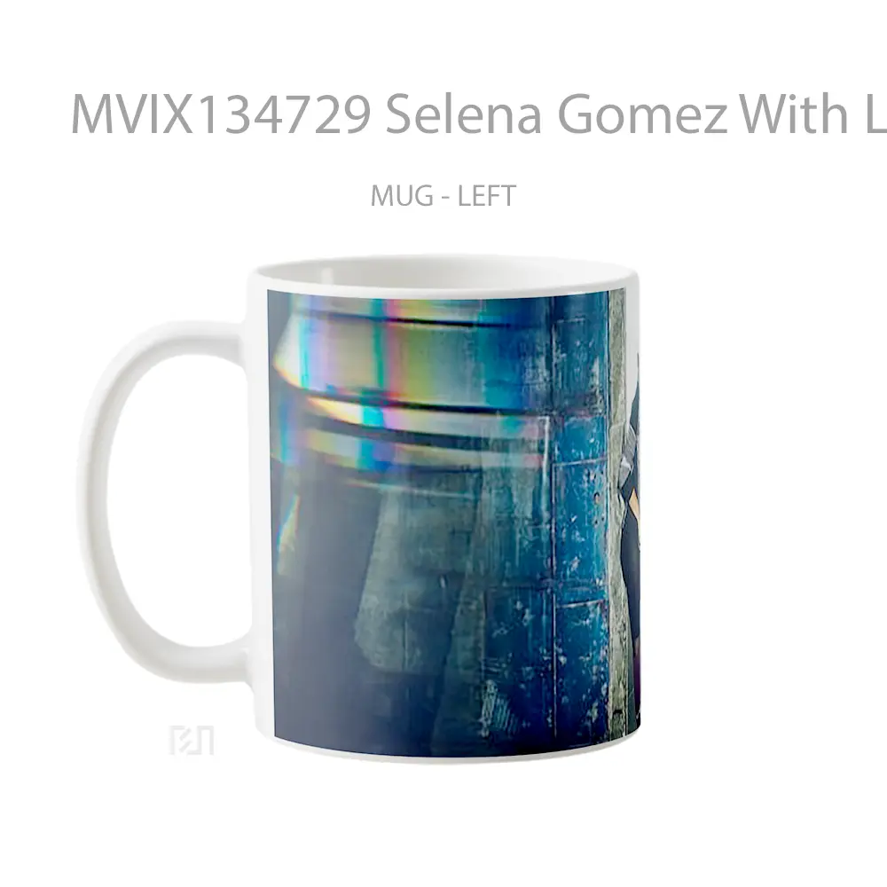 Mug Selena Gomez With Long Hair Gelas Selebriti - All-side / Desain