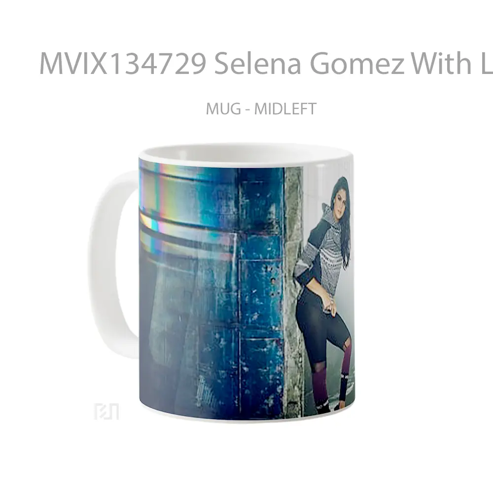 Mug Selena Gomez With Long Hair Gelas Selebriti - All-side / Desain