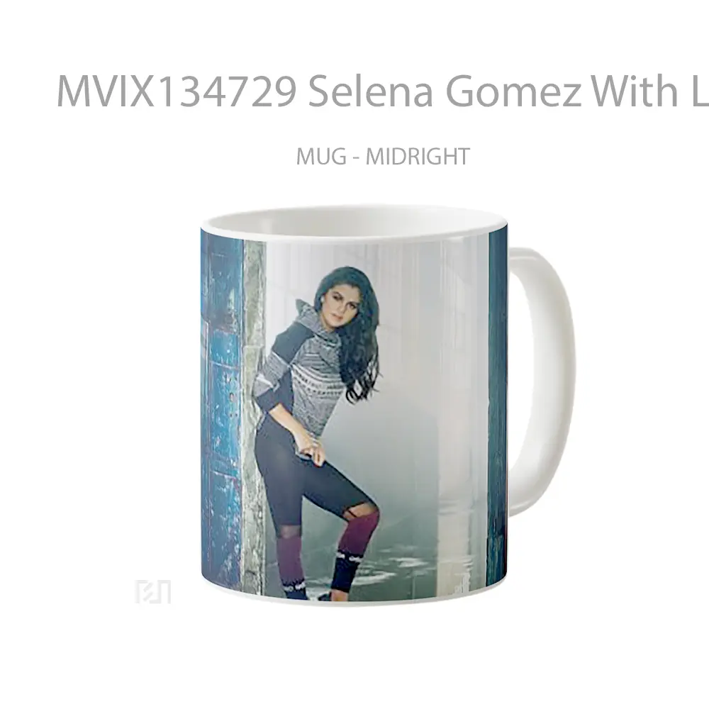 Mug Selena Gomez With Long Hair Gelas Selebriti - All-side / Desain