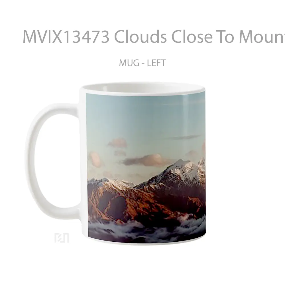 Mug Clouds Close To Mountains Gelas Pemandangan Alam - All-side / Desain