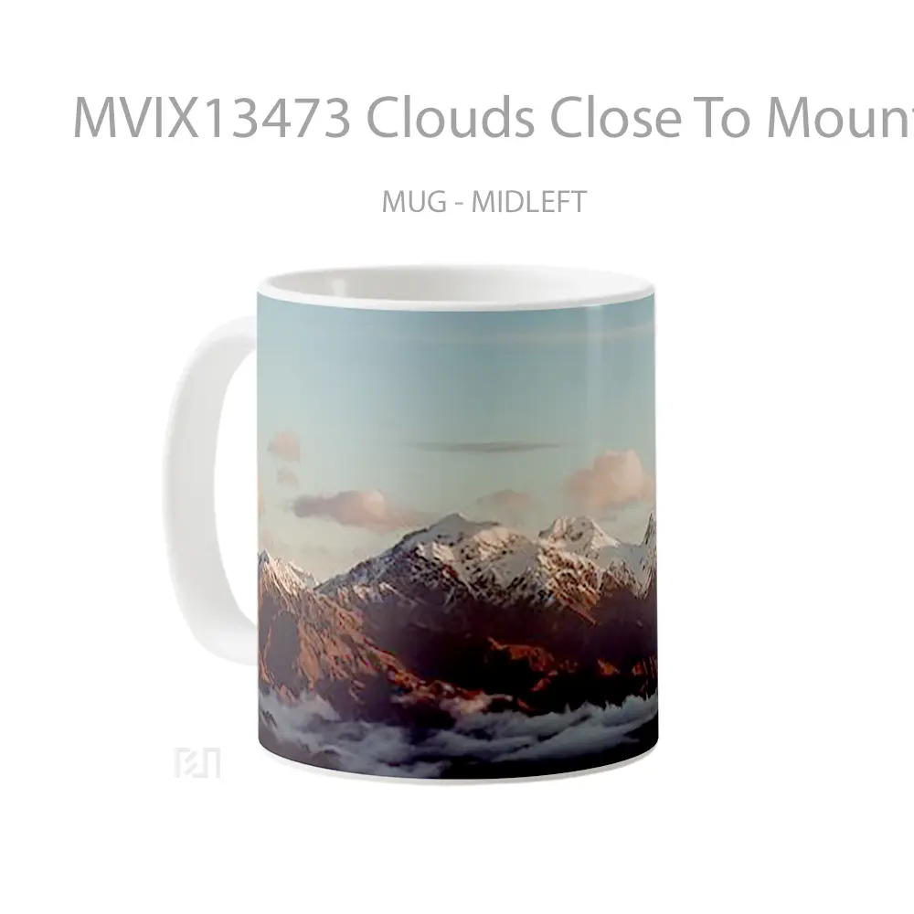 Mug Clouds Close To Mountains Gelas Pemandangan Alam - All-side / Desain