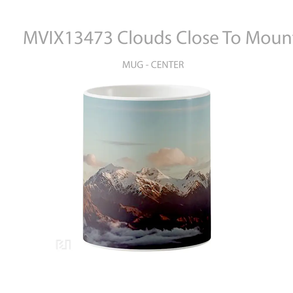 Mug Clouds Close To Mountains Gelas Pemandangan Alam