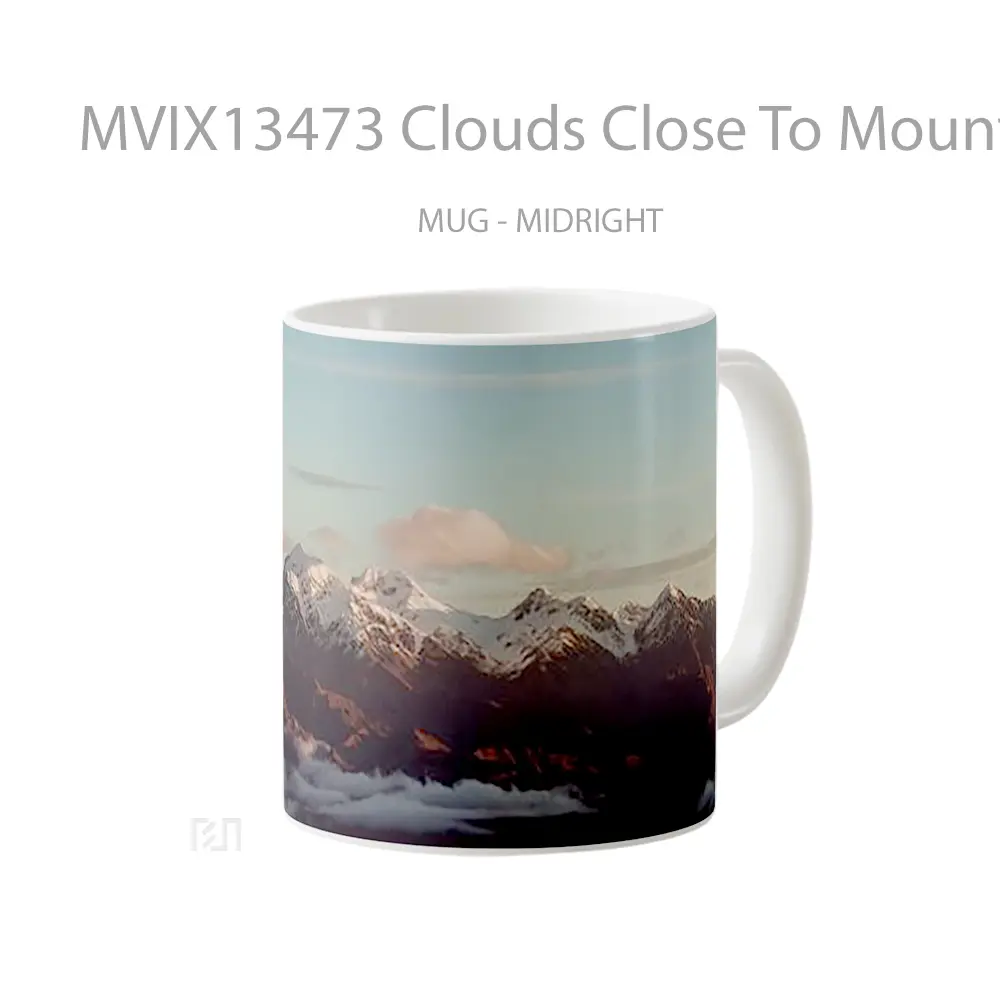 Mug Clouds Close To Mountains Gelas Pemandangan Alam - All-side / Desain